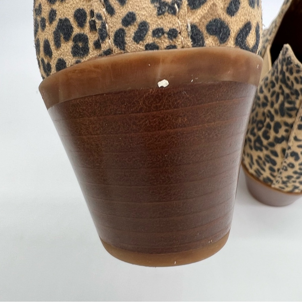 Dolce Vita Samy Leather Leopard Print Pointy Toe Bootie 7.5M - Picture 7 of 13